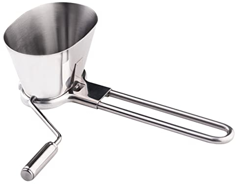 Zerodeko Rallador Manual De Hierbas Aromáticas y Especias Acero Inoxidable, Multifuncional, Manivela, Para Hierbas y Verduras, Utensilio De Cocina Práctico y Duradero