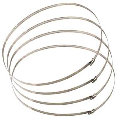 VIGORQ Schneckengetriebe-Schlauchschellen, Edelstahl, 550 mm, silberfarben, 4 Stück