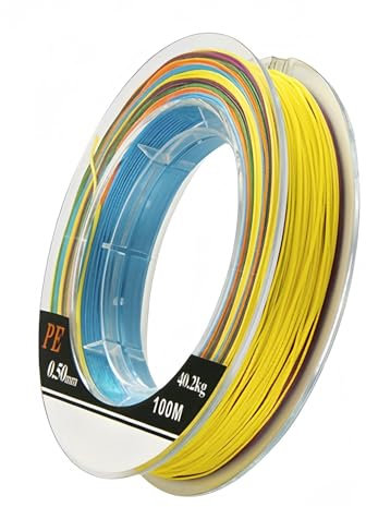 Geflochtene Angelschnur 12fach,Geflochtene Schnüre,PE Braided Fishing Lines 100M,Mehrfarbig