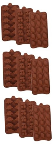 Amosfun 9 Piezas molde de chocolate adorable molde para galletas lindos s de dulces para helados de helados de silicona s de silicona para hornear gel de sílice