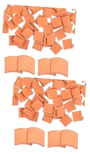 VICASKY 160 STK Mini-Steine Mikro-Landschaftsdekoration Bastelziegel Masse bastelzeug bastelmaterial Spielzeug Bausteine Dachziegel selber Machen für Kinder kleine Dachziegelmodelle Ton