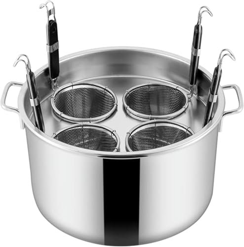 PGKTKCWH Pentole per Pasta in Acciaio Inox, pentola per la Cottura della Pasta con cestello per Inserto del colino, Set per la Cottura di Pasta, tagliatelle, Verdure e Gnocchi per la Cucina