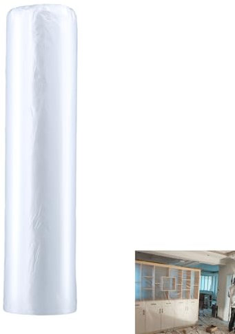 1 Rouleaux Bache Peinture, Bache Protection Peinture 400CM x 20M, Bache Plastique, Peinture Film de Masquage Pré-collé, pour Protection Sol Meubles Masquer (Sans autocollant de positionnement)