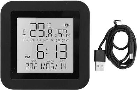 Hygromètre Numérique Thermomètre Écran LCD rétroéclairé Stockage de Données Sécurité Professionnelle Compteur d'humidité de Température Intelligent Compteur d'humidité de