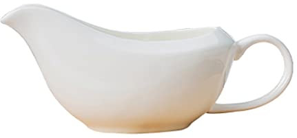 Salsiera in Porcellana Salsiera in Porcellana Bianca Salsiera con Manico Grande e beccuccio antigoccia, utilizzata per Salsa riscaldante per sugo, condimento PE