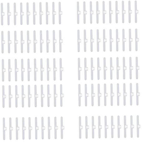 TOPPERFUN Reparaturclip Für Vertikaljalousien Kunststoff 89mm Weiß 100 Stück Vorhangzubehör Vertikale Jalousienteile
