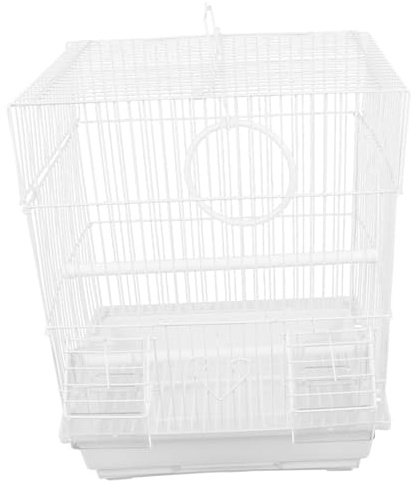 Gatuida 1 Juego Jaula de pájaro de Hierro Jaula de Viaje para pájaro Loro jaulas para pájaros portátil Cajas de Aves Pequeña Jaula de pájaros transportador de pájaros el plastico
