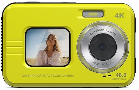 WDC901 - Fotocamera digitale impermeabile 4K con scheda 32GTF (giallo)