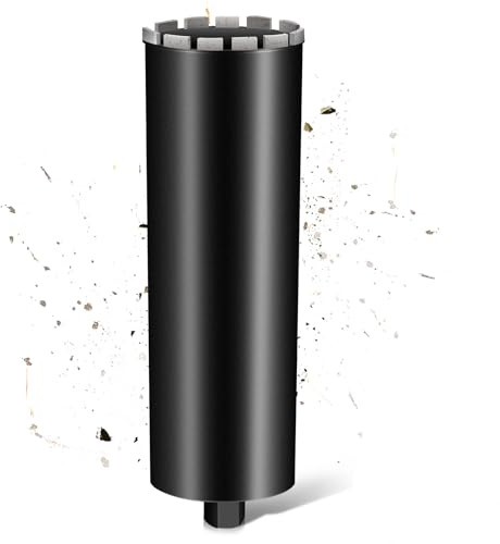L460mm Diamantbohrkrone | 1 ¼ UNC Aufnahme | ⌀132mm mit Turbo für Kernbohrgeräte | 2200U/min Kernbohrkrone Kernbohrer Nassbohrkrone Trockenbohrkrone für Beton Mauerwerk Stein Granit Stahlbeton