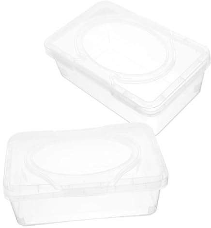 COLLBATH Dispensador De Pañuelos De Papel Transparente para Escritorio, Caja De Servilletas Portátil De Plástico, Reutilizable Tapa, Práctica para Hogar y Viaje, Pack 2 Unidades