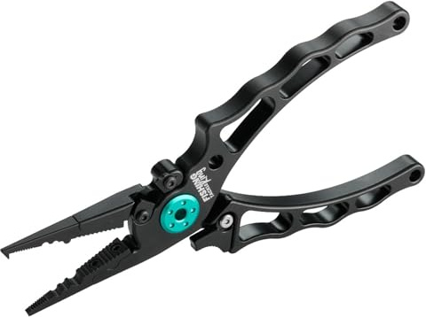 Fishing-King Tackle Angelzange | Multifunktionszange zum Angeln | Hakenlöser, Schnurschneider, Sprengring-Zange, Crimpfunktion