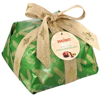 Panettone Bonifanti Fico e Cioccolato Retro' Incartato a Mano da 750 g