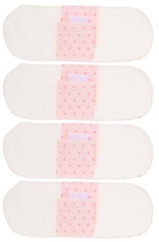 Wiederverwendbare Menstruationseinlagen 4 Stück aus Baumwolle für Frauen | Atmungsaktiv, Hautfreundliche Oberfläche, Geeignet für Schwangerschaft und Wochenbett