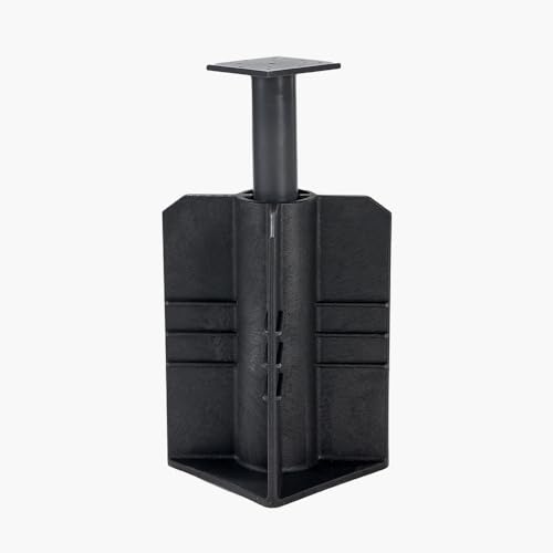 Black In-Ground Parasol Base No Concrete Needed | Hidden Secure Fixing Base for Free Arm Parasols Only | Heavy Duty Secure Static Outdoor Umbrella Support Stand