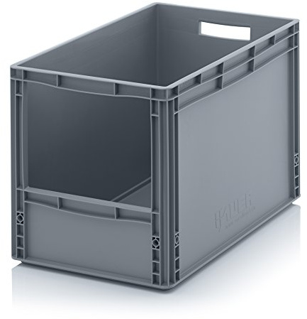 Auer Euro Sichtlagerkasten 60 x 40 x 42 cm inkl. gratis Zollstock * Eurobehälter mit Fenster