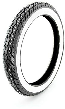 KENDA Weißwandreifen K418 4PR 2,75 x 17 Zoll 41P TT für Kleinkraftrad und Motorrad | 4PR Sommerreifen, Weißwand, TT, 1 Stück, für Vorder- oder Hinterrad; kompatibel mit HONDA NSR 50 AC08 2T, KYMCO K-Pipe 50