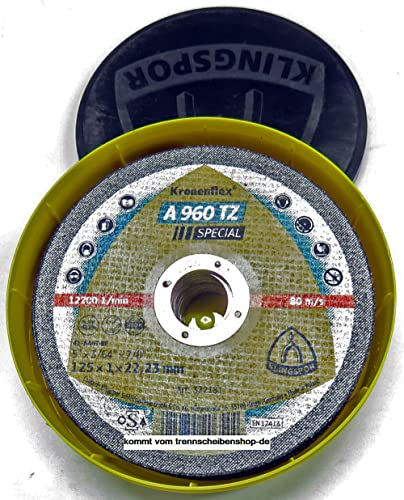 Klingspor A 960 TZ - Discos de Corte Rectos, Discos Amoladora (25 unidades, 125 x 1 x 22,23 mm)