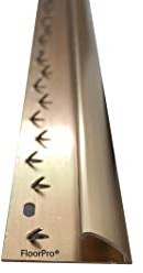 Carpet to Vinyl/Lino Threshold Strip Flooring or Doorway Trim - Metal Plate Strip Threshold Doorbar Single Edge - Bronze Colour