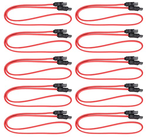 fasient1 10 Piezas SATA Cable, Cord Cable de Datos SATA 7 Pin Macho a Hembra, Cable de Extensión SATA Extensor SSD HDD Cable para SATA Disco Duro Externo, SATA Unidad Óptica, etc(50cm)