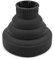 Diffusore universale pieghevole per asciugacapelli, in silicone, portatile, da viaggio, per saloni di parrucchiere, adatto per ugelli da 3,6 cm a 5,1 cm (nero)
