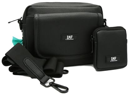 L&F London - Hundetasche aus PU-Leder (schwarz)