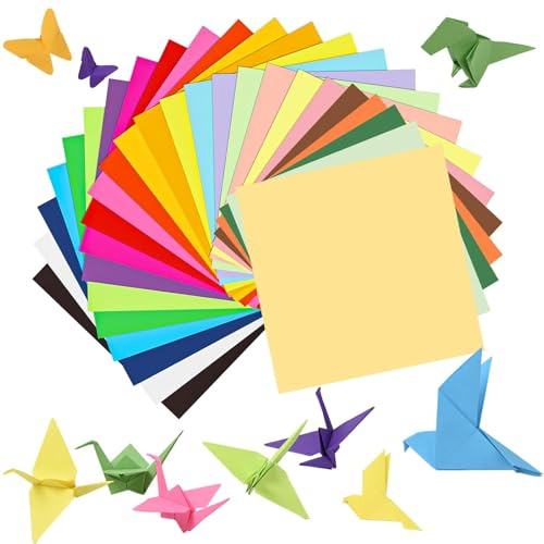 LetCart Origami Papier, 520 Stück 10 Farben Quadratisches Faltpapier (7cm*7cm)