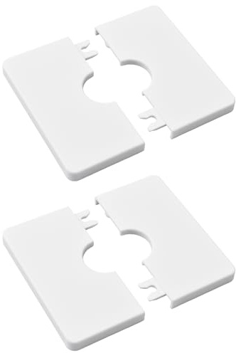 UFURMATE Cubiertas de tubo de pared, 2 piezas de placas de escudo cuadradas de plástico ABS, cubiertas de tubo autoadhesivas, cubiertas decorativas de tubo de ducha para tubo de diámetro de 22 mm