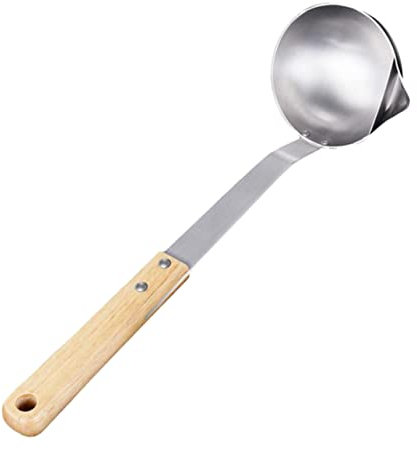 Zerodeko Oil Separator Spoon with Long Handle for Soup Grease Filter Ladle Kitchen Tool for Reducing Oil Intake Easy Clean and Storage