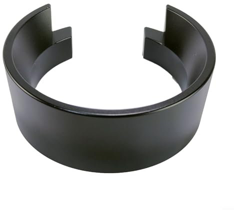 Entonnoir doseur de café en aluminium 58 mm avec anneau de dosage pour porte-filtre (noir)