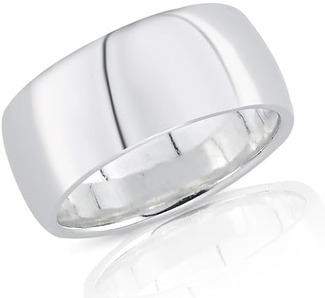 CASSINI Bandring aus 925er Sterling Silber, klassisch abgerundet, Hochglanz poliert, massiv, Damen/Herren Ring 3RBY