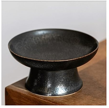 GLigeT Dipschalen Kleiner Gebäckteller aus Keramik, hoher Teeteller, Dessertschalen mit Fuß, for Vorspeisen, Kartoffelchips, Früchte, Desserts, Snacks, Keramiktablett. Saucenschalen(D)