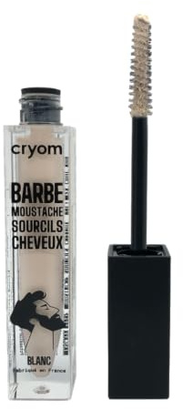 CRYOM - Temporärer Farbkorrektor für Bart, Augenbrauen und Haare, 7 ml, für Männer und Frauen, Nr. 11: Weiß
