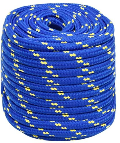 ShGaxin Bootsseil Blau 18 mm 100 m Polypropylen, Ankerleine, Boot Fenderleine, Festmacherleine, Tauwerk, Kletterseil, Wurfleine, Schaukelseile, Schwimmleine
