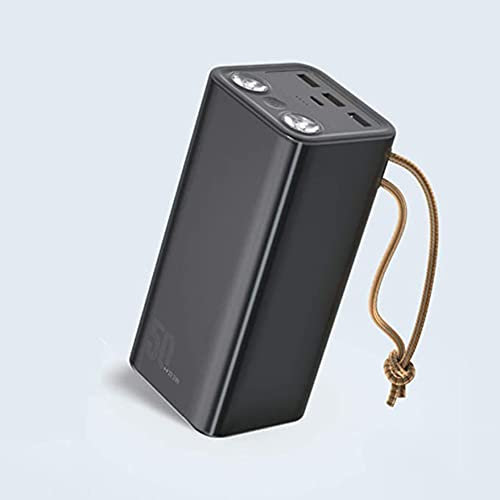 Portable Charger Power Bank 50000Mah Large Capacity 25W Fast Charge Powerbank External Battery Charger Spare Battery Phone Auxiliary Battery,Black,Black