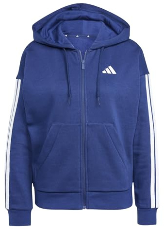 adidas Women's ESSENTIALS 3-STRIPES FULL-ZIP FLEECE HOODIE