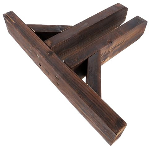 Yardwe Holzzaunbasis Garten Zaunstütze Aus Massivholz Stabile Holzstütze Für Kleinen Zaun Gartenzubehör Mit Glatter Oberfläche Einfache Montage Für Innen Und Außenbereich