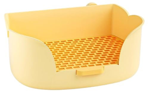 Bunnies Trainings-WC- – Hasentoilette | Große Kaninchen-Toilettenbox Trainer Töpfchen Ecktablett | halbgeschlossenes Design sprühsicher große Hasentoilette Kleintierbettwäsche