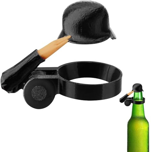 Soldier Salute Bierflaschenhelm,Bierhelm,lustiger Salute-Soldaten-Bierhelm,Wiederverwendbar,Staubesdichtes,Dekorative Bierflaschenverschlüsse für Handwerk,Grillparty,Bar,Veteranen, Soldaten-Liebhaber