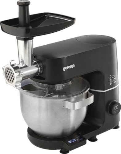 Robot de Cocina Multifunción con Báscula Integrada, 1000W, 6 Litros, 12 Velocidades, Accesorios para Amasar y Mezclar