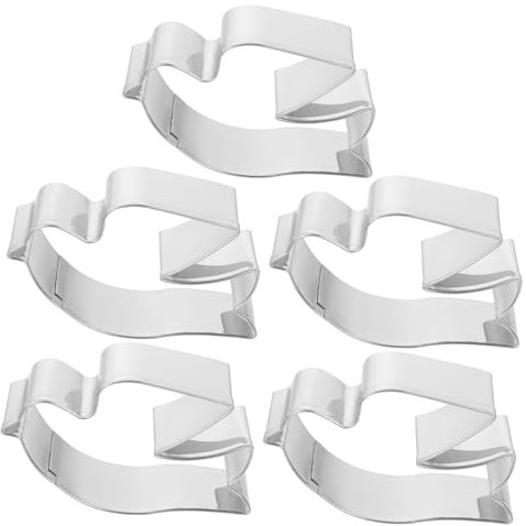 Sosoport Tagliabiscotti Acciaio Inox a Forma di Piccione Set 5 Pezzi, Formine per Biscotti Natalizi e Pasta di Zucchero, Stampi per Pasticceria Fai da Te e Cottura al Forno