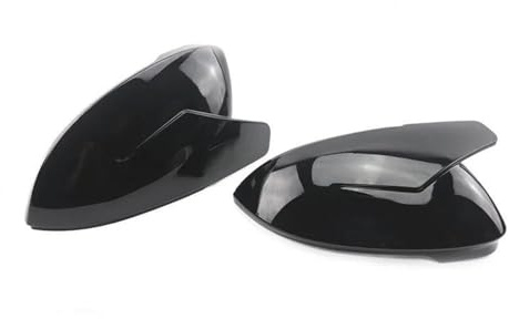 Sport Horn Look Schwarze Rückspiegelabdeckung Seitenspiegelkappe Für VW Für Golf 8 MK8 VIII 8R R GTI GTE GTD 2020-2025 Styling
