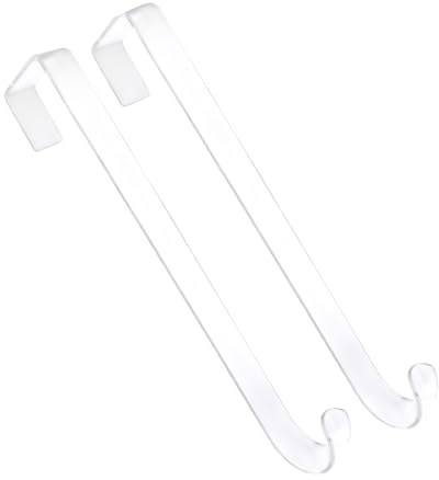 Generisch Crochet - Support transparent et très résistant sans traces, 2 crochets de porte | Pour Noël, extérieur, manteau d'Halloween, douche, fenêtre d'image, salle de bain