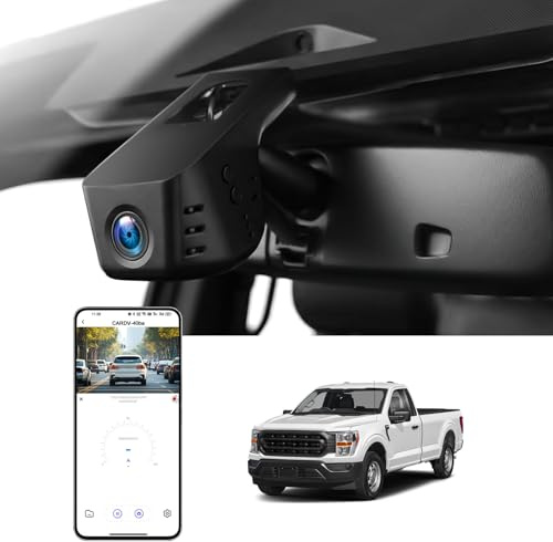 CAMECHO 4K Dash Cam Front Dash Camera for Ford F150 F250 2021-2025 Raptor XL XLT Limited Platinum, Built-in WiFi, OEM Look, Dashcam with Night Vision, UHD 2160P Video, Loop Recording, G-Sensor