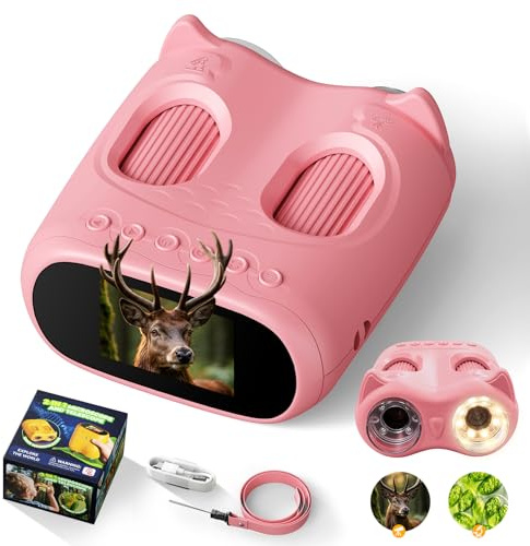 ARNSSIEN 2 in 1 Microscopio Bambini e Telescopio,1000x Microscopio Portatile Bambini & Telescopio10X, Foto/Video 1080P, Kit Scientifico STEM, Regalo Educativo/di Compleanno per Bambino da 3 a 12 Anni