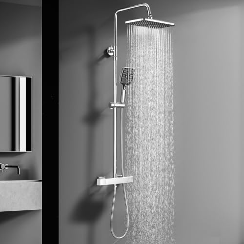 Homelody duschsystem med termostat krom 30 cm regndusch