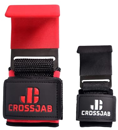 Weight Lifting Hooks Black Straps Pair, Neoprene Padded Wrist Wrap Support Non Slip Rubber Coated Grip Deadlift Powerlifting Chin Pull Up Exercise Fitness Training Bodybuilding Gym Workout