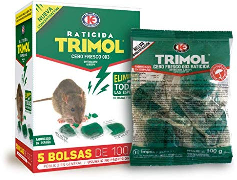 Impex Europa Trimol Raticida Cebo Fresco 00,3 500gr, Verde