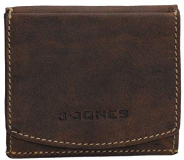 Wiener Schachtel von J.Jones - Leder Geldbörse Leder Brieftasche Geldbeutel Münzbörse Kombibörse Portemonnaie Wienerbörse Unisex (Braun) - präsentiert von ZMOKA®