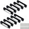 Bosdontek Poignées de Placard, 10 Pièces Noires Cuisine Poignée Poignee de Meuble Poignées de Placard Poignées de Tiroir Avec Vis, Poignée Porte pour Placards Porte Meuble Cuisine (Entraxe 96mm)