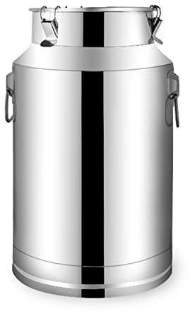 La Leche Puede Cubeta 201 Acero Inoxidable, 5L-100L Cubo De Vino Botella Olla De Lechería Barril De Aceite Bote De Té Con Incrustado Silicona Tapa Sellada Para Casa, Casa De Campo,42L